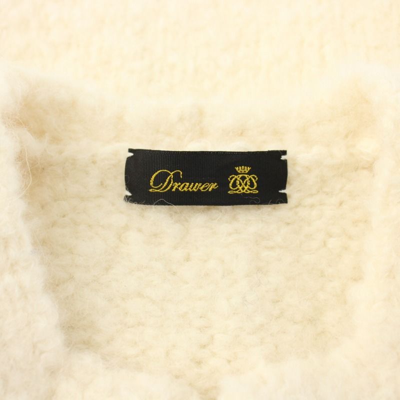 ドゥロワー Drawer 23AW ウール アルパカ モヘア ニット ロング ジレ ベスト 白 6515-199-0591 /TK レディース re-dra-lq-w-00031_3.jpg
