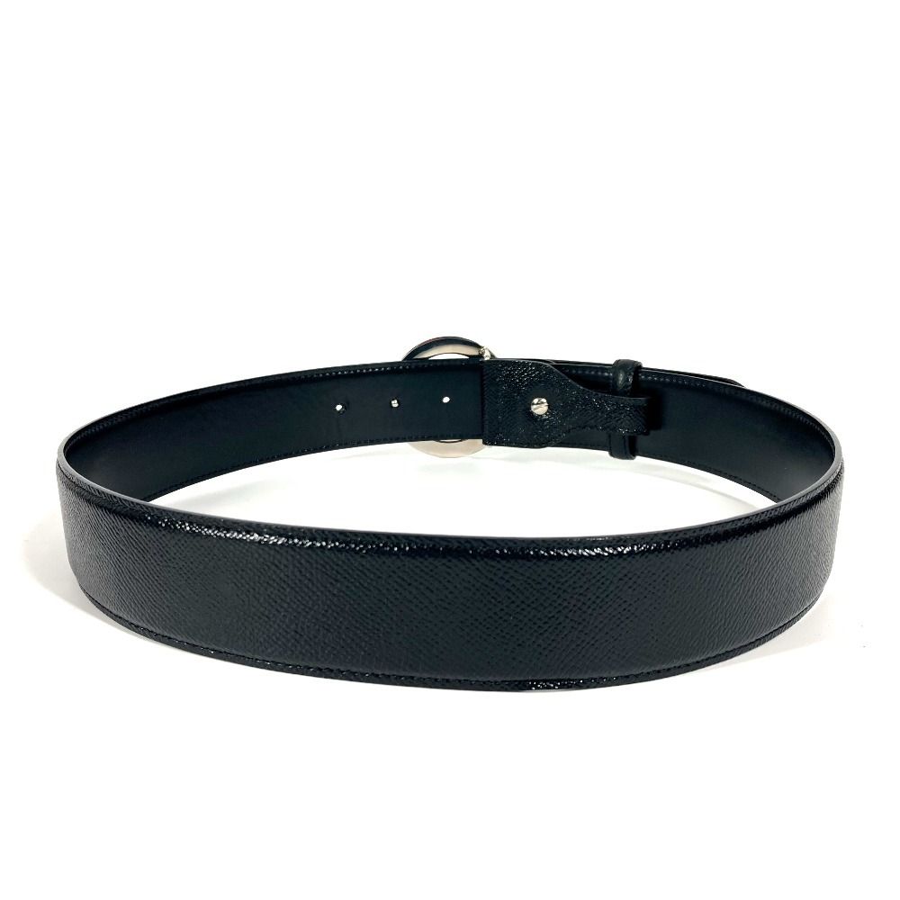 ブルガリ レザーベルト サークル ロゴ 黒 BVLGARI ブルガリ ベルト サークルロゴ ブルガリブルガリ レザー