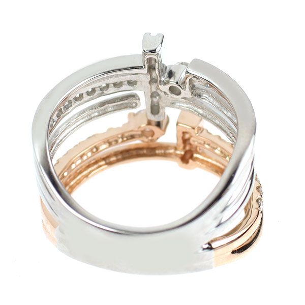 K18PG|Pt950 ダイヤモンド リング 0.55ct