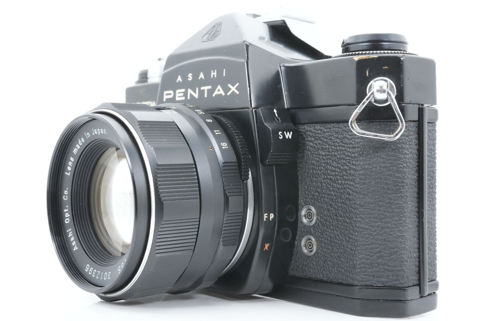 良品 ASAHI PENTAX SPOTMATIC SP ブラック 一眼レフイルムカメラ Super TAKUMAR 55ｍｍ f1.8 標準 単焦点 マニュアル オールドレンズ