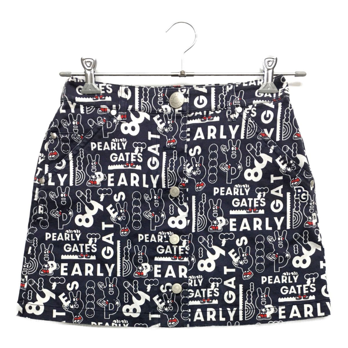  レディース パーリーゲイツ PEARLY GATES スカート 1(M) 紺 ネイビー 総柄