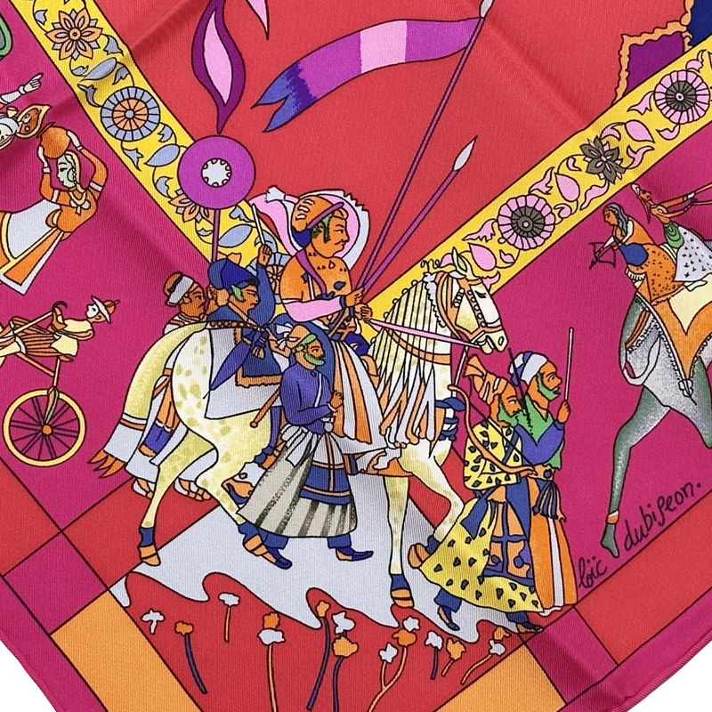 エルメス HERMES スカーフ カレ90 Fantaisies indiennes 眩惑のインド