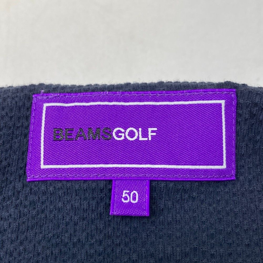 サイズ：50 BEAMS GOLF ビームスゴルフ  シアサッカーハーフパンツ  ネイビー系 [240101498950] ゴルフウェア メンズ ストスト サイズ：50 BEAMS GOLF ビームスゴルフ シアサッカーハーフ