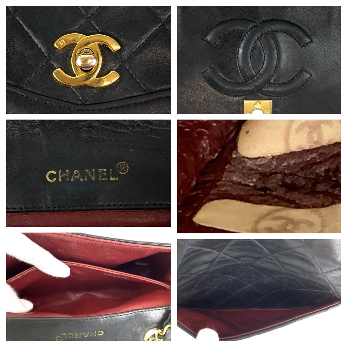 CHANEL シャネル マトラッセ ココマーク ターンロック ブラック 黒 ゴールド金具 ラムスキン チェーンショルダーバッグ 斜め掛け レディース  404313 【中古】【中古】