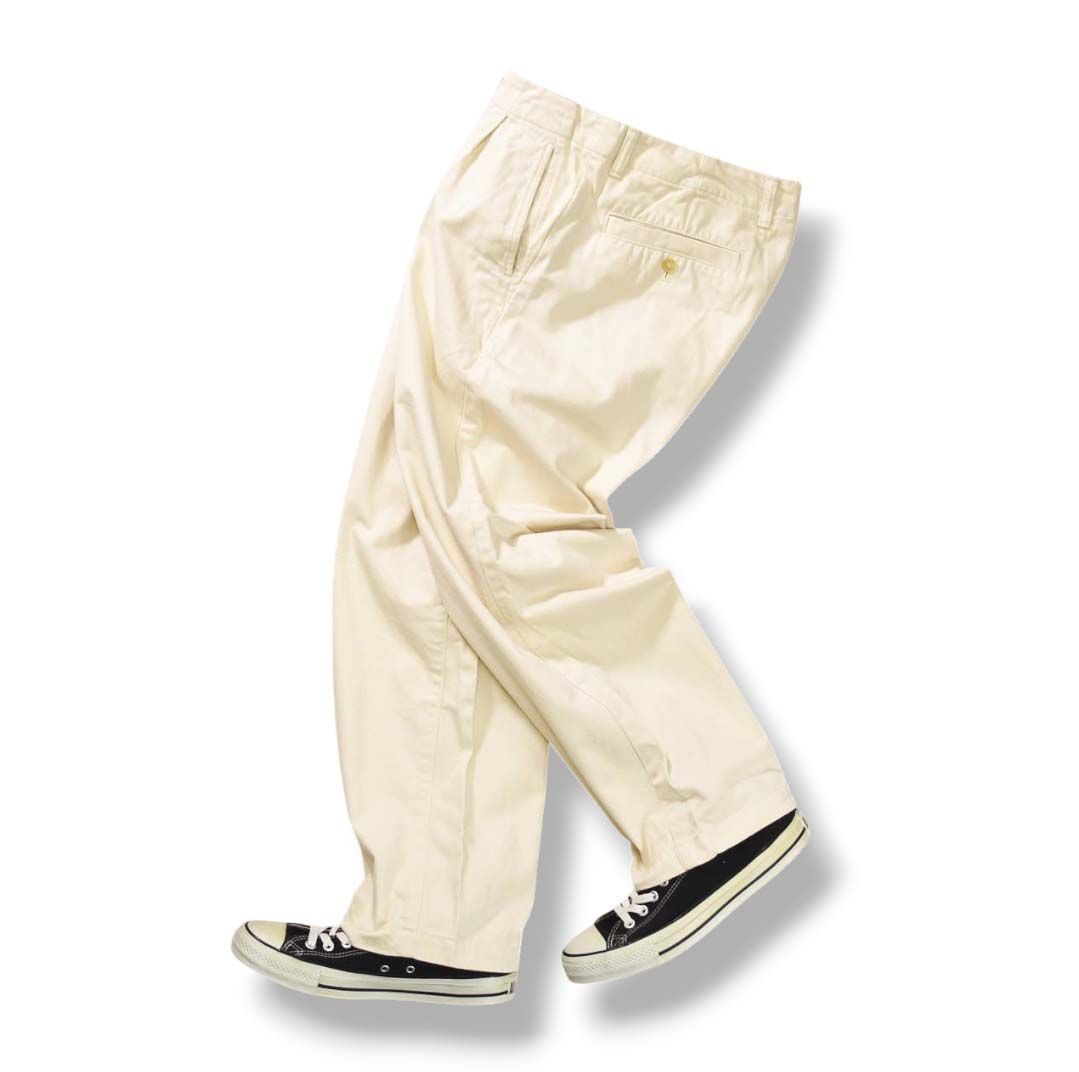 still by hand】ツータックイージーパンツ オフホワイト 25SS Still By