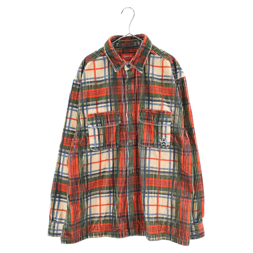 Supreme 21 a/w Corduroy Shirt Plaid サイズM - シャツ