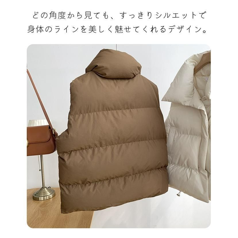 45R ナイロンキルティングベスト　プリマロフト　ブラウン　レディース 中綿ベスト キルティングベスト レディース ベスト 中綿 ダウン