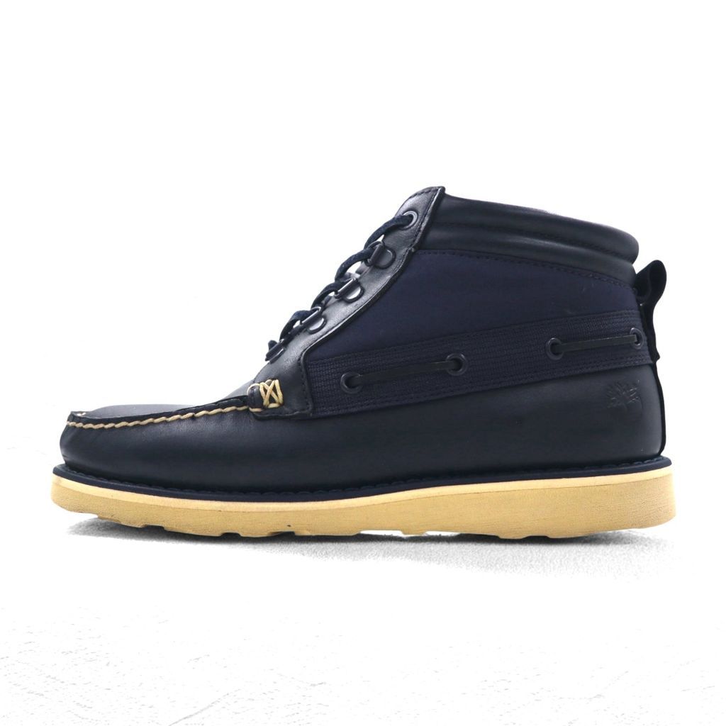 TIMBERLAND × NEXUS Ⅶ ゴアテックス GORE-TEX クラシック モカシンブーツ 26.5cm ネイビー レザー 防水 VIBRAMソール 19511