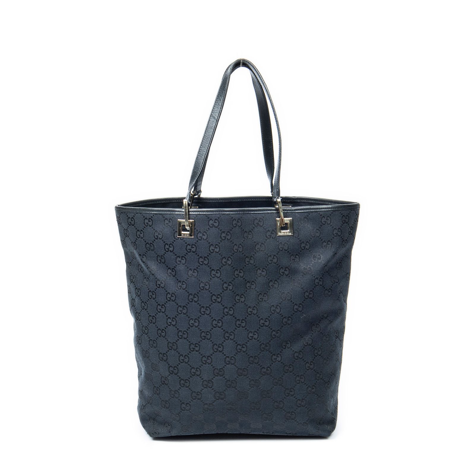 GUCCI グッチオープントート黒GGキャンバスA
