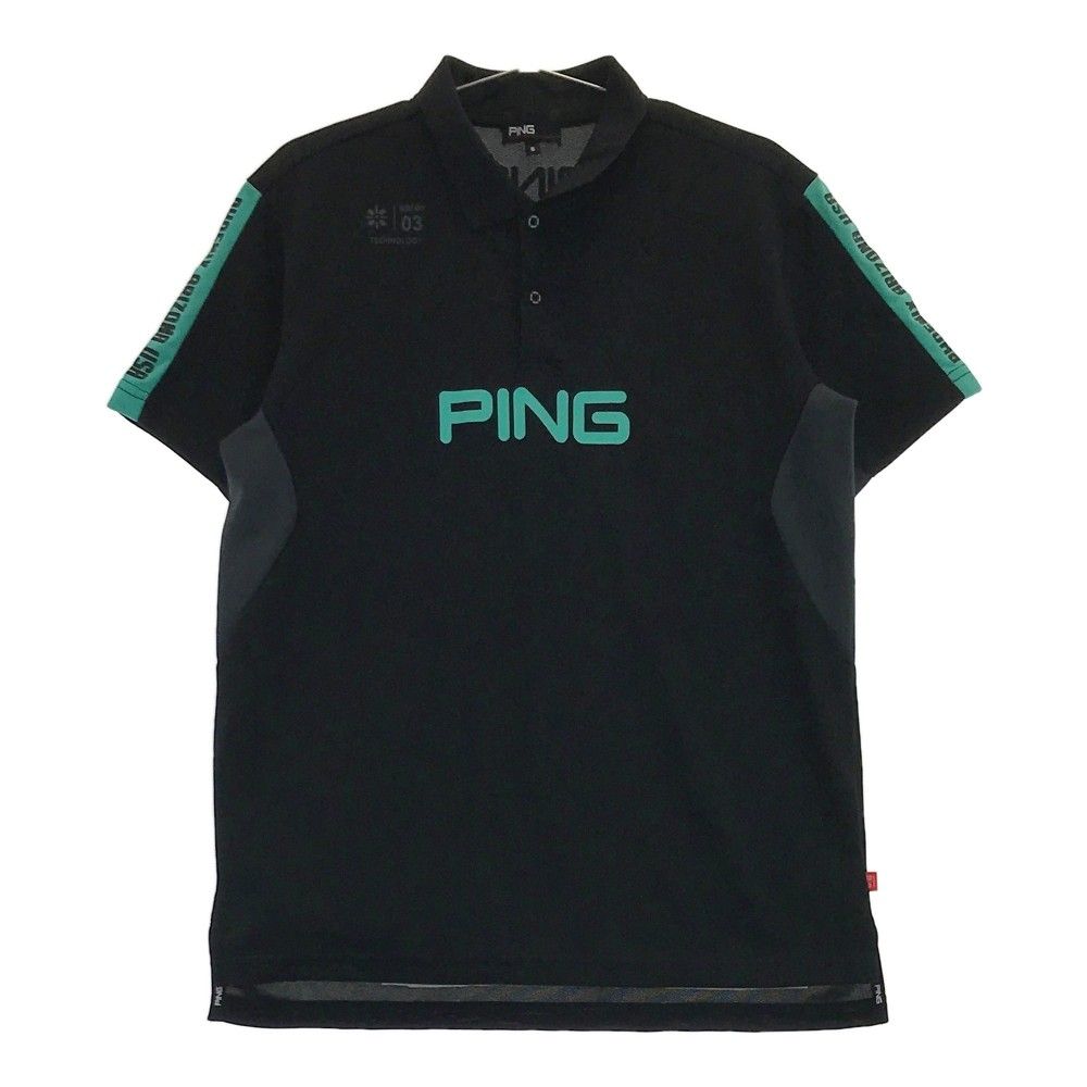 サイズ：S PING ピン 2024年モデル 半袖ポロシャツ ブラック系