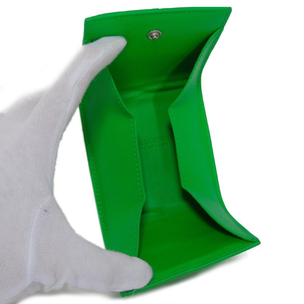 【現行・極美品】ボッテガヴェネタ カセット 折り畳みパース ダークグリーン ダークグリーン/アゲートグレーカセット コインパース付き二