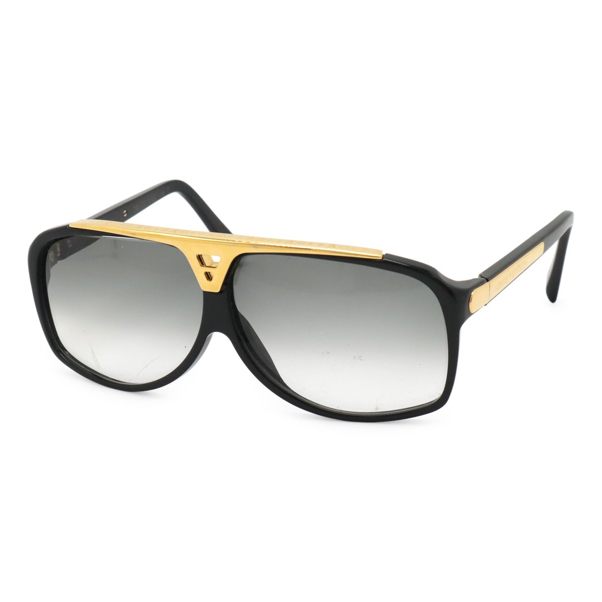 LOUIS VUITTON ルイ ヴィトン エヴィダンス サングラス アイウェア スモークグラデーション ブラック 黒 ゴールド金具 Z0105E