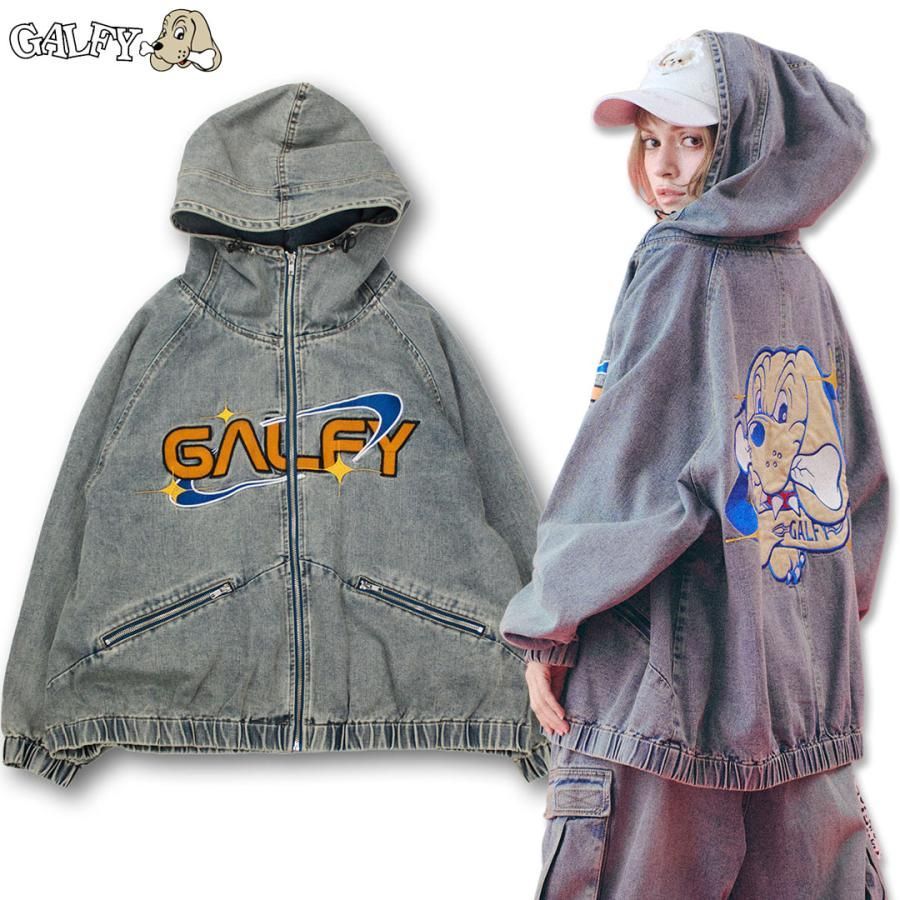 ガルフィー　デニムジャケット GALFY ガルフィー ダーティーデニムフードジャケット 143000