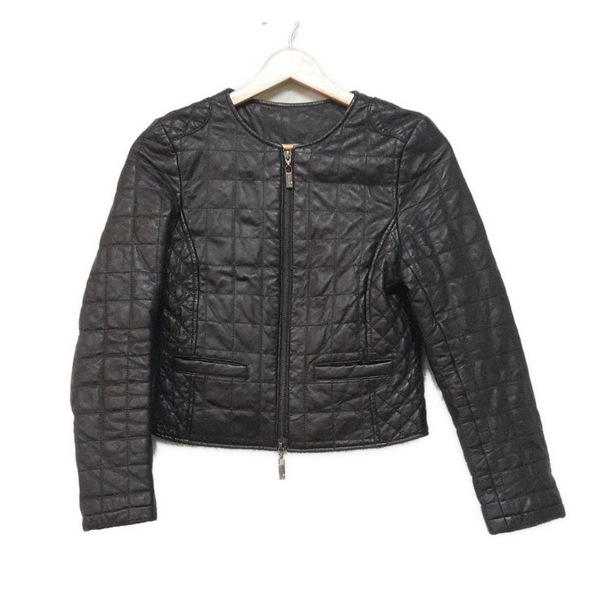 BLUGiRL BLUMARINE ブルーガールブルマリン ブルゾン サイズI38 レディース - 黒 長袖|ジップアップ|キルティング|秋|冬