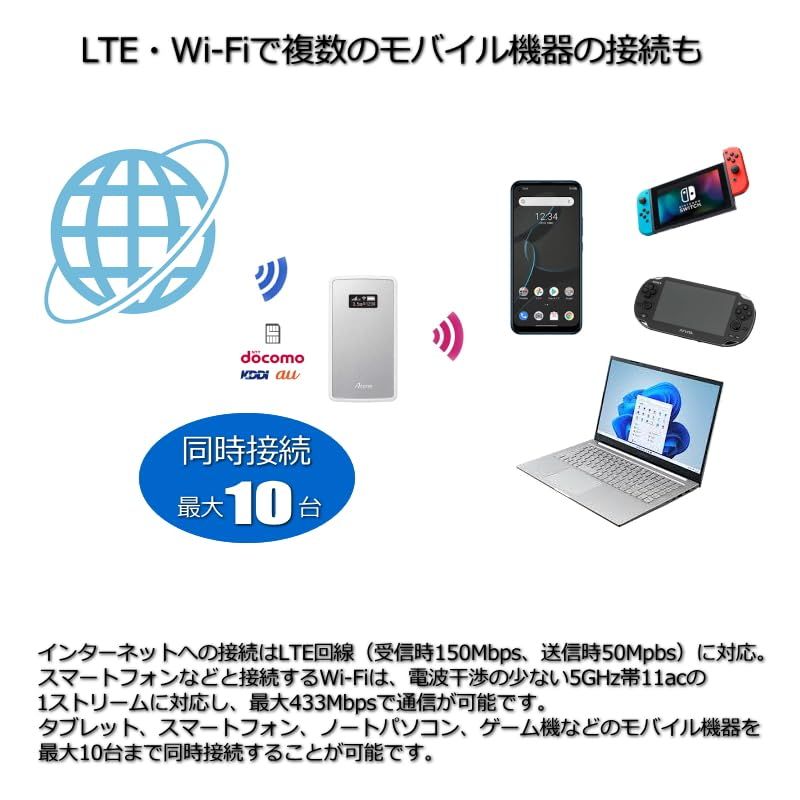 NEC - 【タマの飼主様】NEC LTEモバイルルータ Aterm メタリックシルバー 61QqEzEccBL._UF350,350_QL50_.jpg