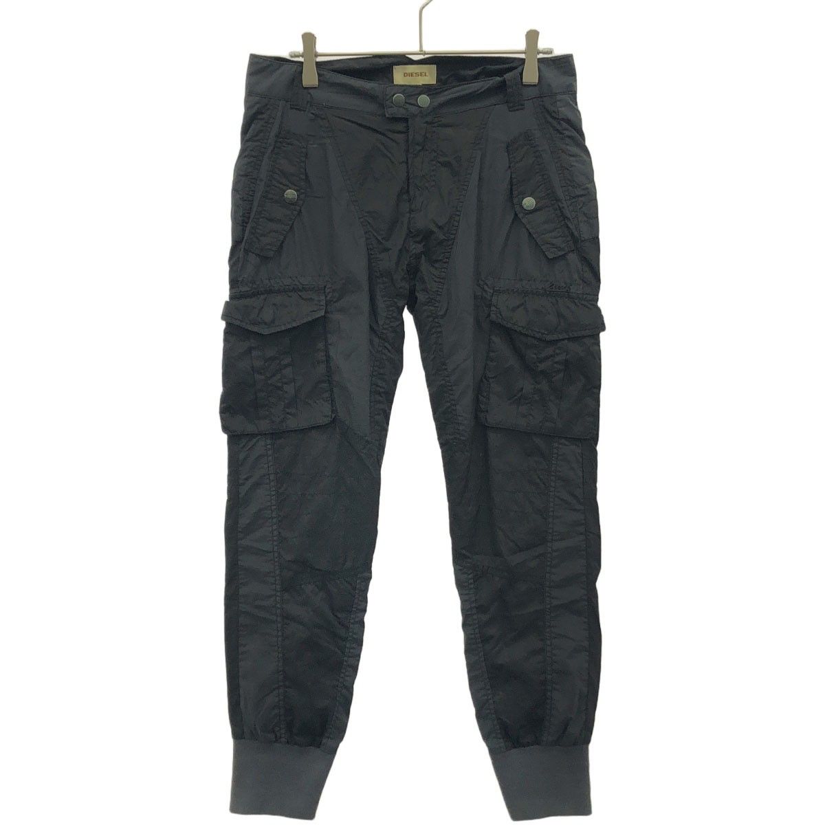 DIESEL ディーゼル 製品染めナイロンカーゴパンツ チャコール 27 