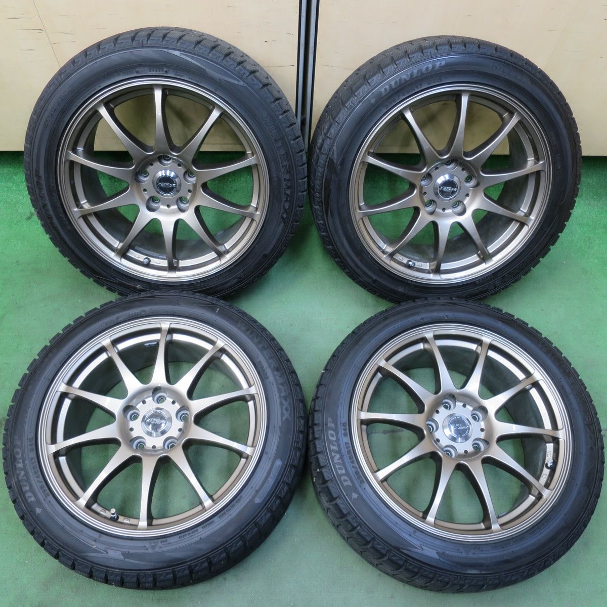 バリ溝 キレイ 9.5分 スタッドレス X CROSS SPEED PREMIUM 235|45R17 ダンロップ ウインターマックス WM02 クロススピード 17インチ PCD114.3|5H 5100909イス