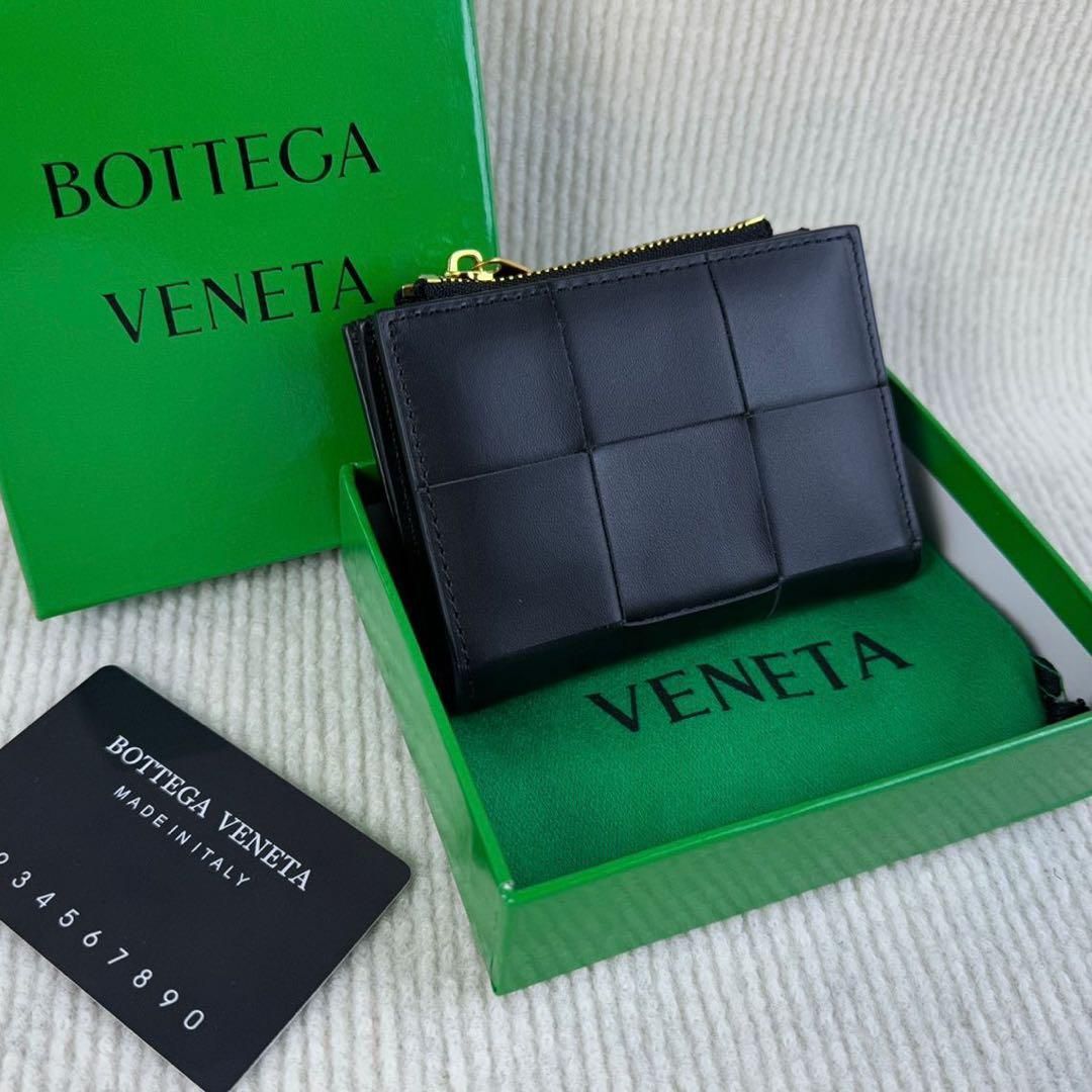 箱付 BOTTEGA VENETA 二つ折り財布 コンパクトジップアラウンドウォレット - メルカリ