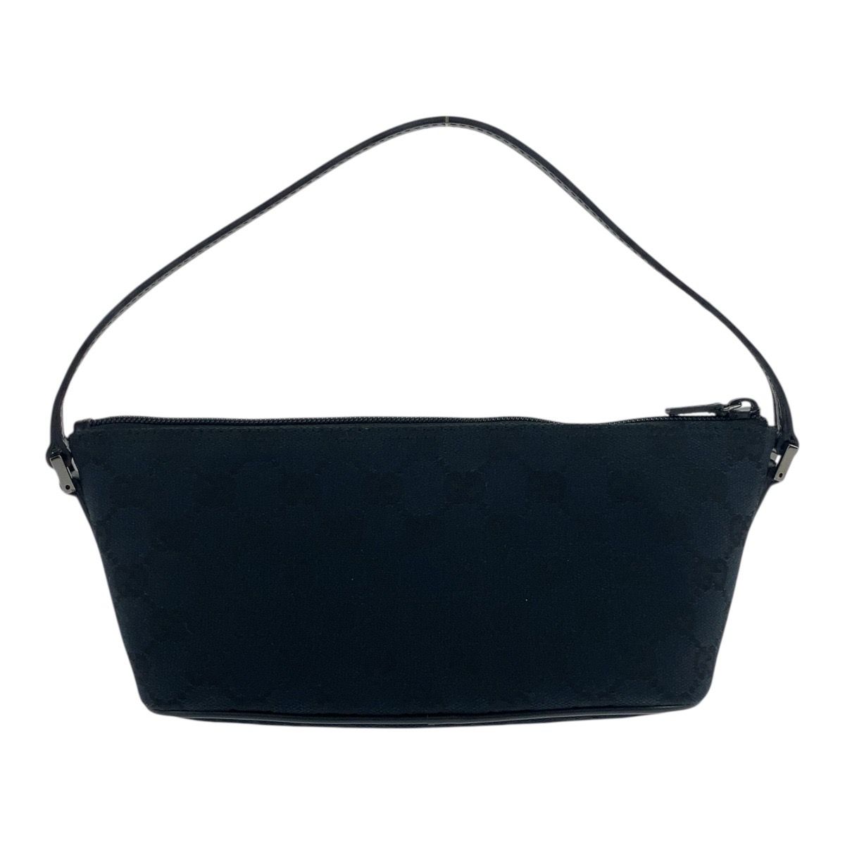 美品 GUCCI グッチ ブラック 黒 シルバー金具 GGキャンバス /レザー