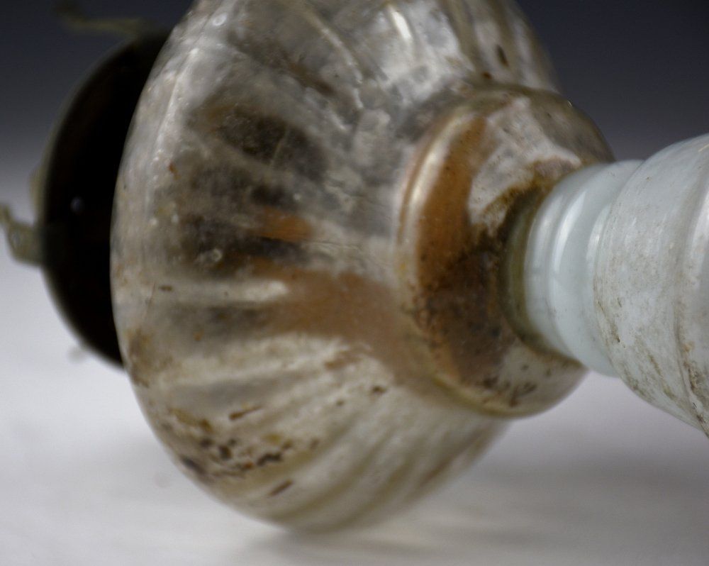 古いオイルランプ台 古民家外し物