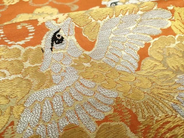 平和屋着物○アンティーク 大正ロマン 太鼓柄 本袋帯 牡丹唐草