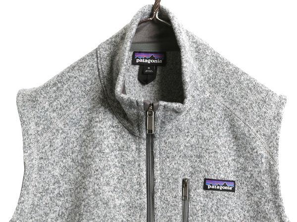 パタゴニア ベターセーター ベスト メンズ М | 古着 15年製 フリース セーター 前開き フルジップ アウトドア 重ね着 ハイネック グレー