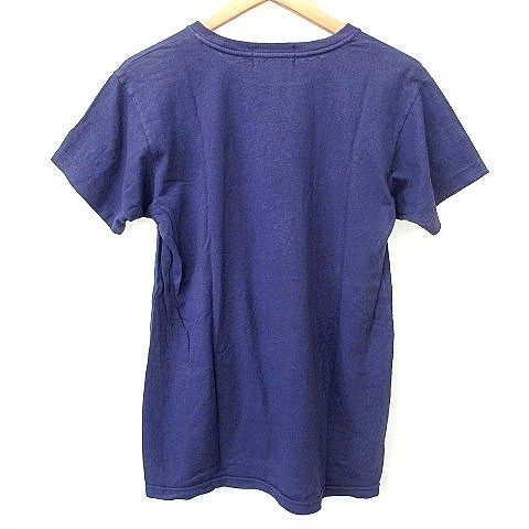 RRL ダブルアールエル アンカー柄 半袖シャツ 麻 XS 中古 RRL - RRL ダブルアールエル インディゴロゴプリントワーク