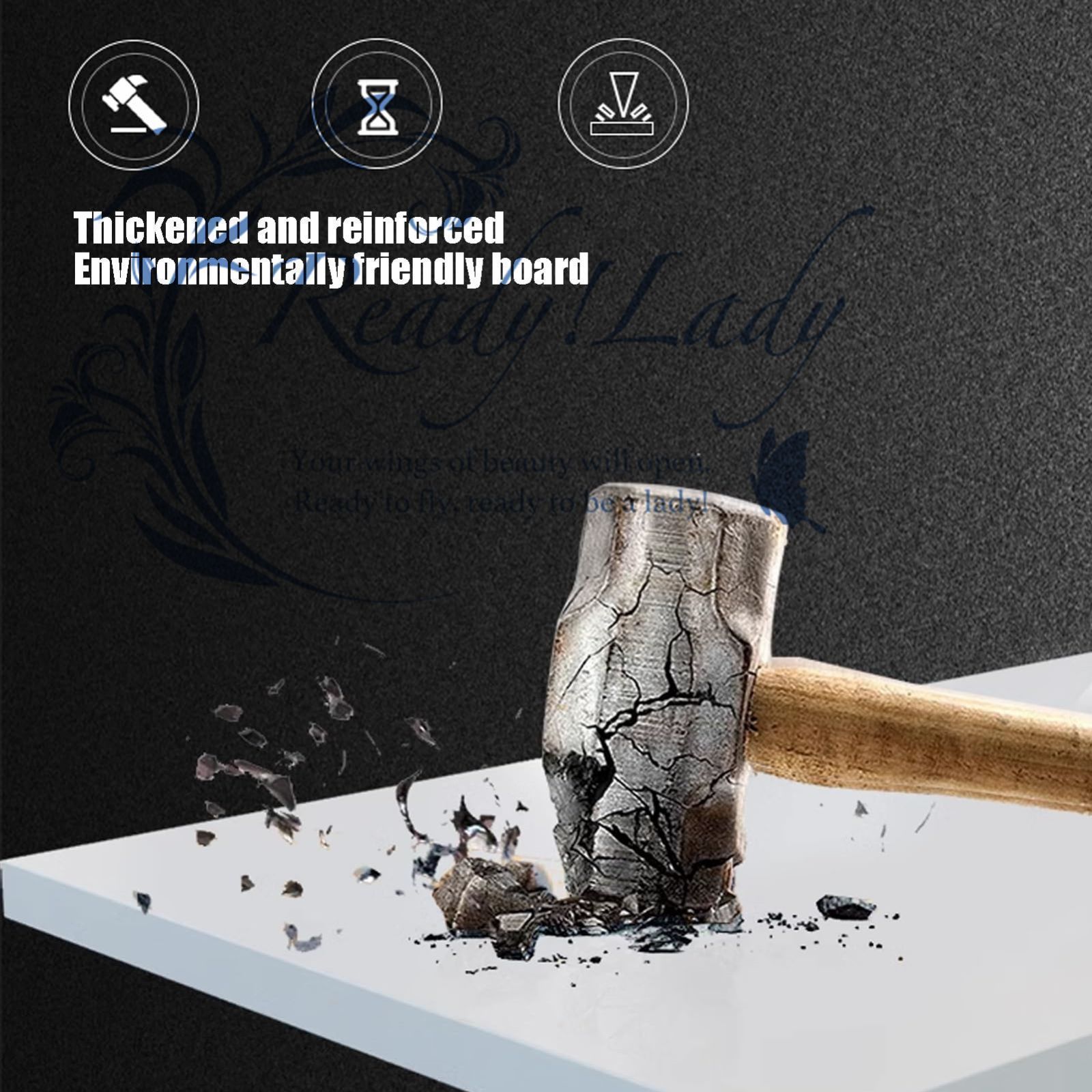 受付デスク オープンシェルフとロック機能付き木製フロントカウンターテーブル LEDライト付きフロントデスク サロン オフィス レスト MARWIL-DEMENAGEMENTS_CH