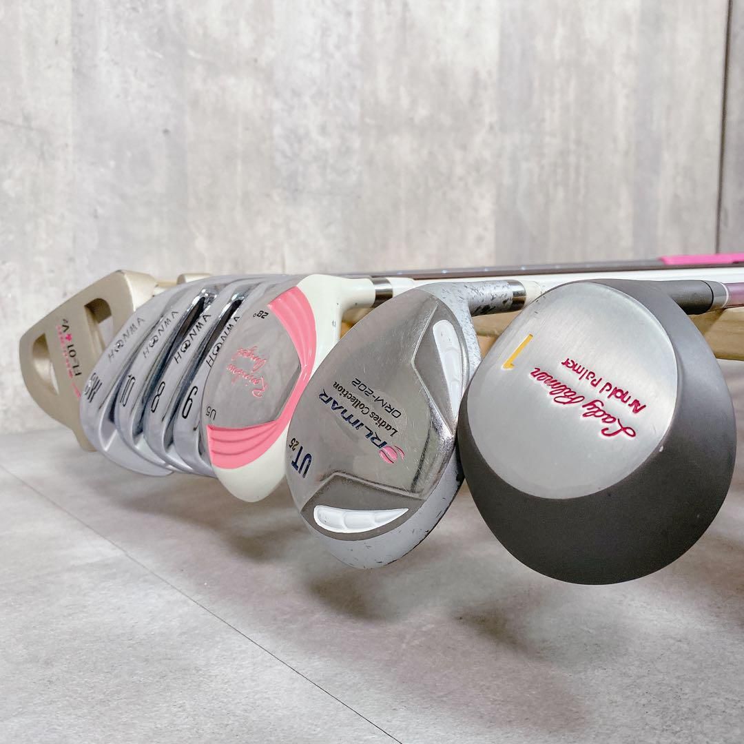 X 657 本間ゴルフ 他 レディース ゴルフ ハーフセット 9点 くま ハート