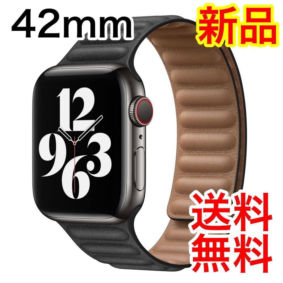 アップルウォッチ マグネットバンド ベルト Applewatch 42mm 黒 - メルカリ