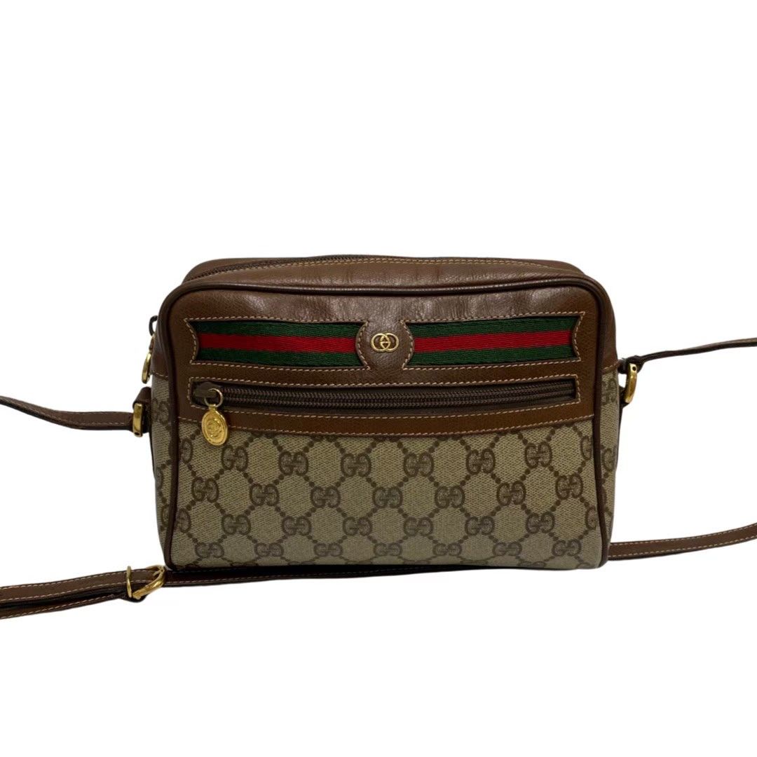 極 美品 GUCCI グッチ オールドグッチ ヴィンテージ シェリーライン GG