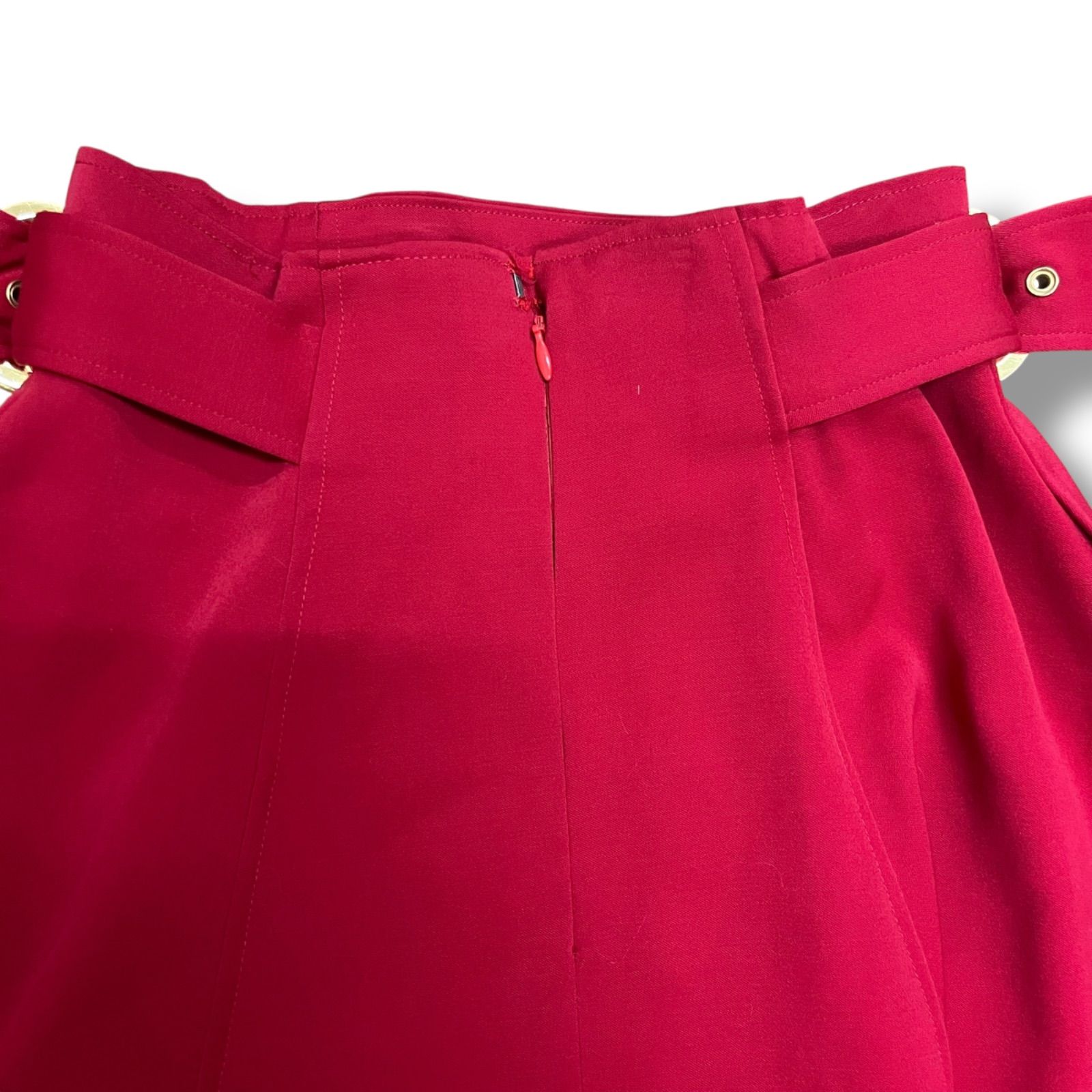 Christian Dior フレアスカート Miss Dior ベルト付 Christian Dior old dior ベルト付き 赤 フレアスカート L - メルカリ