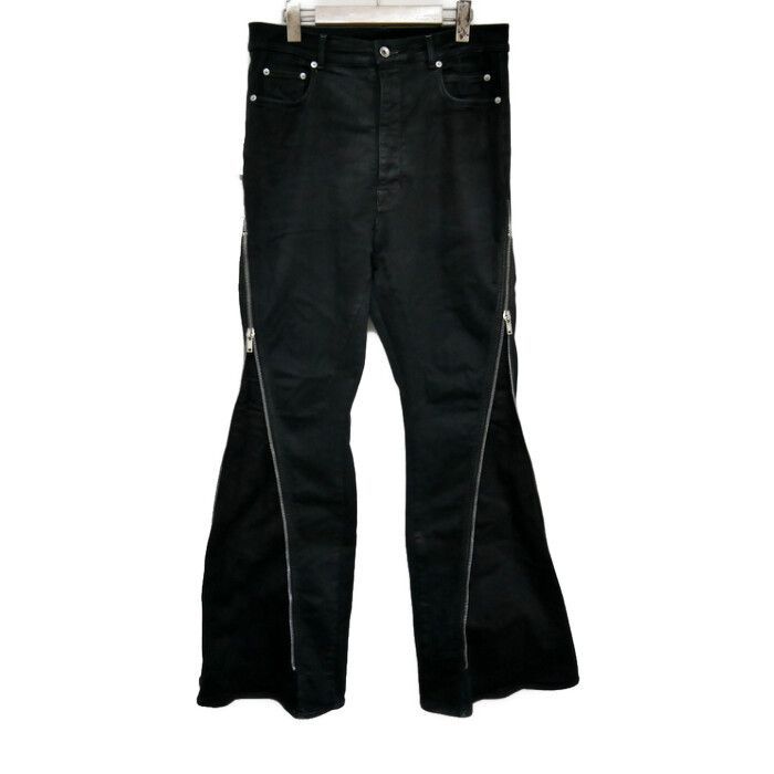 DRKSHDW by Rick Owens リックオウエンス 23AW BOLAN BANANA JEANS IN STRETCH DENIM  ボランバナナ ストレッチデニム ジップ装飾 フレア DU02C5363 SBB BLACK ブラック 黒 32 - メルカリ