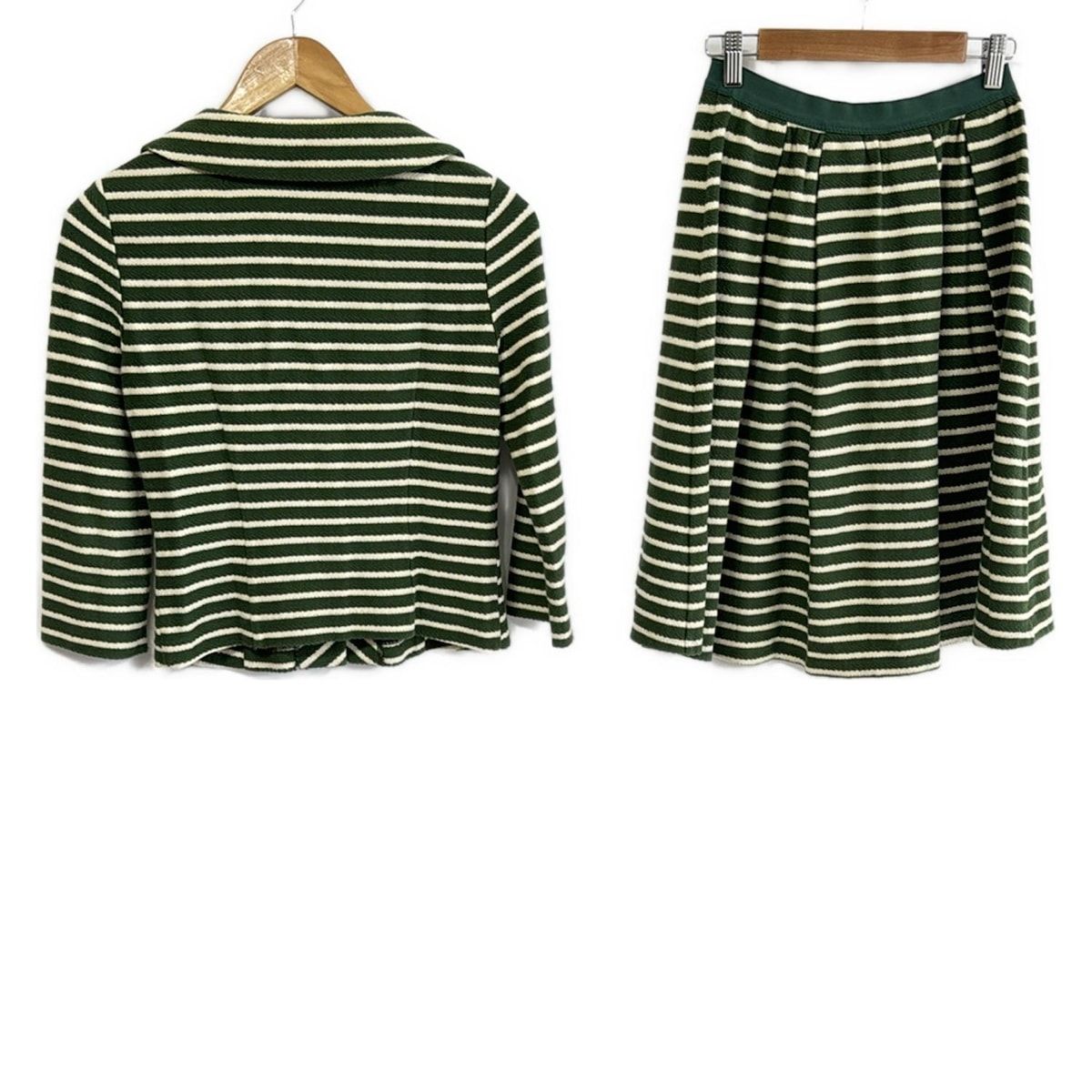 Sybilla シビラ スカートスーツ レディース - アイボリー×ダークグリーン×ライトグリーン