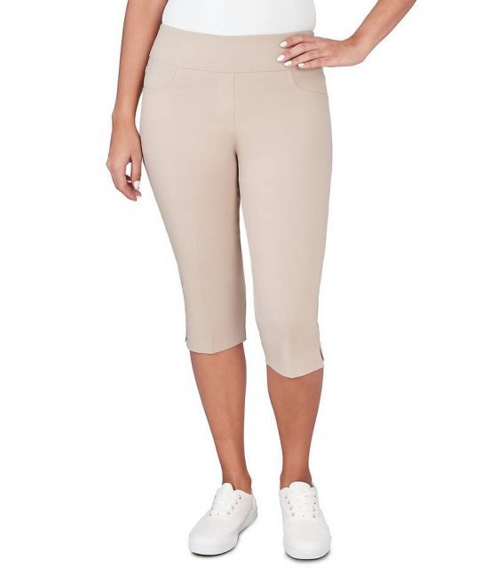 【送料無料】 ルビーアールディー レディース カジュアルパンツ ボトムス Petite Size Tech Clamdigger Pull-On Pants Chino