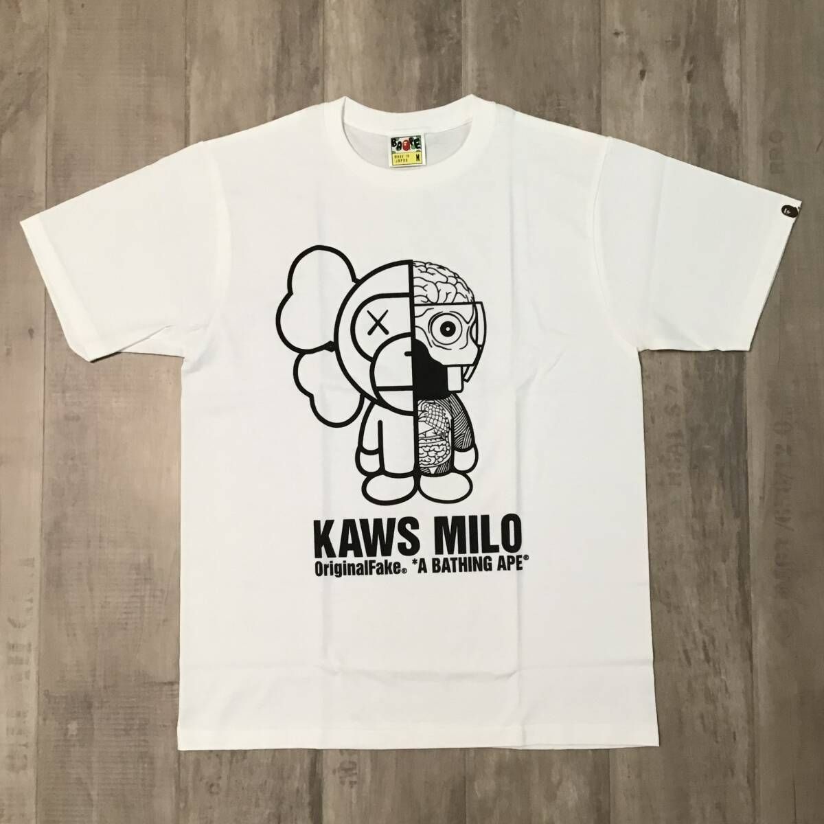 BAPE × Original Fake KAWS MILO Companion Tシャツ Mサイズ a bathing ape オリジナルフェイク カウズ エイプ ベイプ NIGO