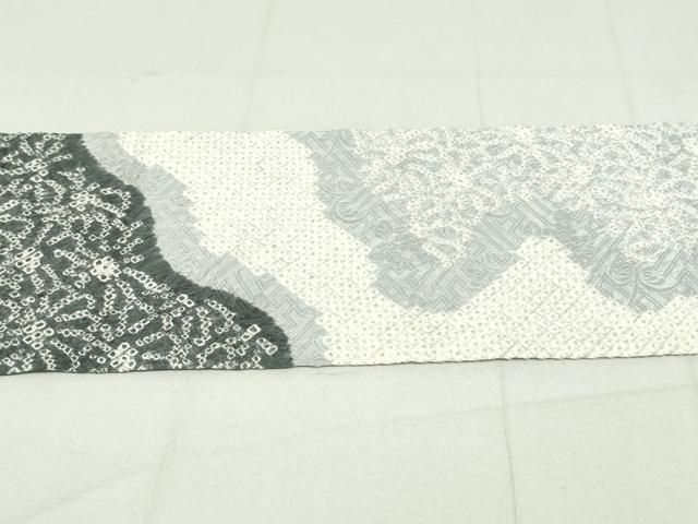 平和屋着物○中国三大刺繍 総相良刺繍 九寸名古屋帯 紬地 成り物 正絹