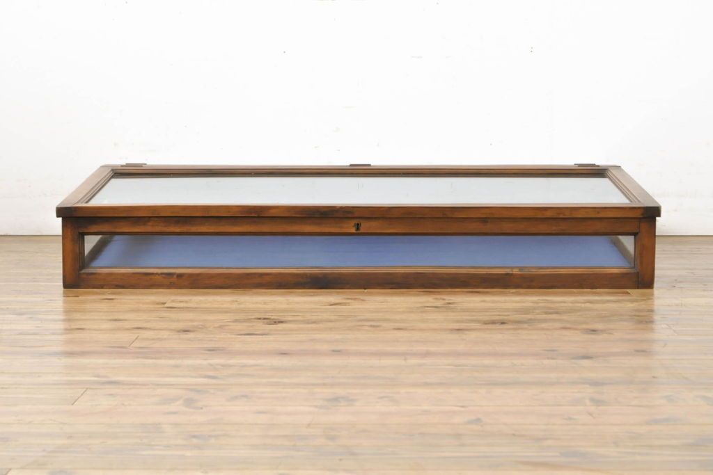 イギリス アンティーク ガラス ケース ディスプレイ 陳列棚 開閉式 店舗 什器 ☆事前問合せ必須☆ 両開きガラスケース イギリスアンティーク 卓上 平