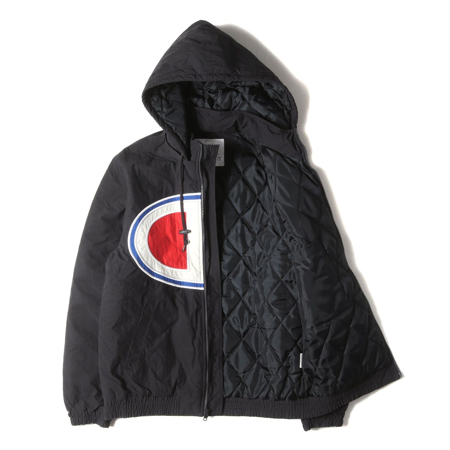 Champion & SUPREME】 フード付き アウター S 黒 【公式通販】