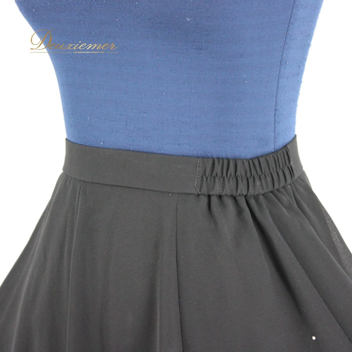 新品 社交ダンス 黒 スカート シンプル レッスン パーティ キラキラ 1487