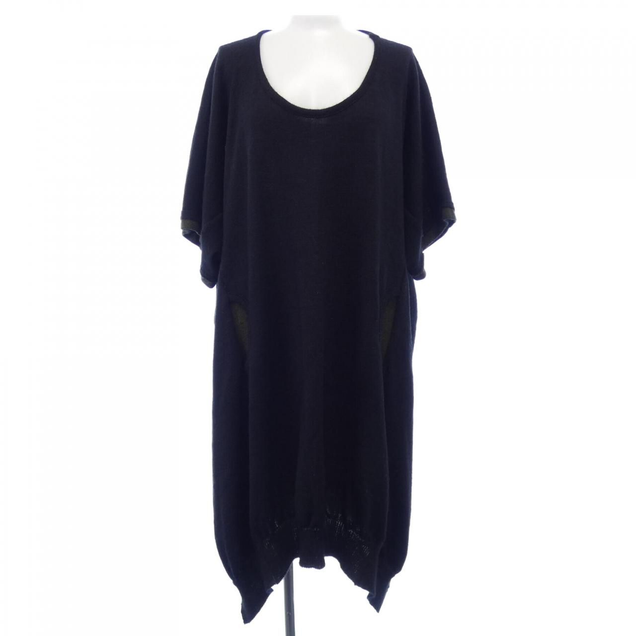 Y’S ワイズ ワンピース Y's(ワイズ) Center zip short sleeve wool maxi dress センター
