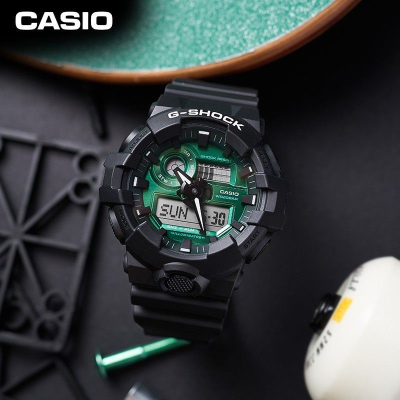 即納】G-SHOCK アナデジ GA-700MG-1A ブラック＆グリーン - WATCH