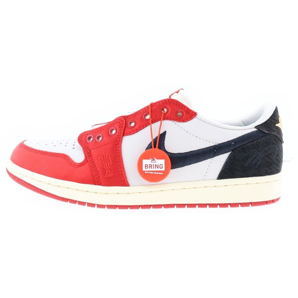 NIKE (ナイキ) ×Trophy Room AIR JORDAN 1 LOW OG トロフィールーム エアジョーダン ローカットスニーカー ホワイト/レッド/ブラック US8/26cm FN0432-100