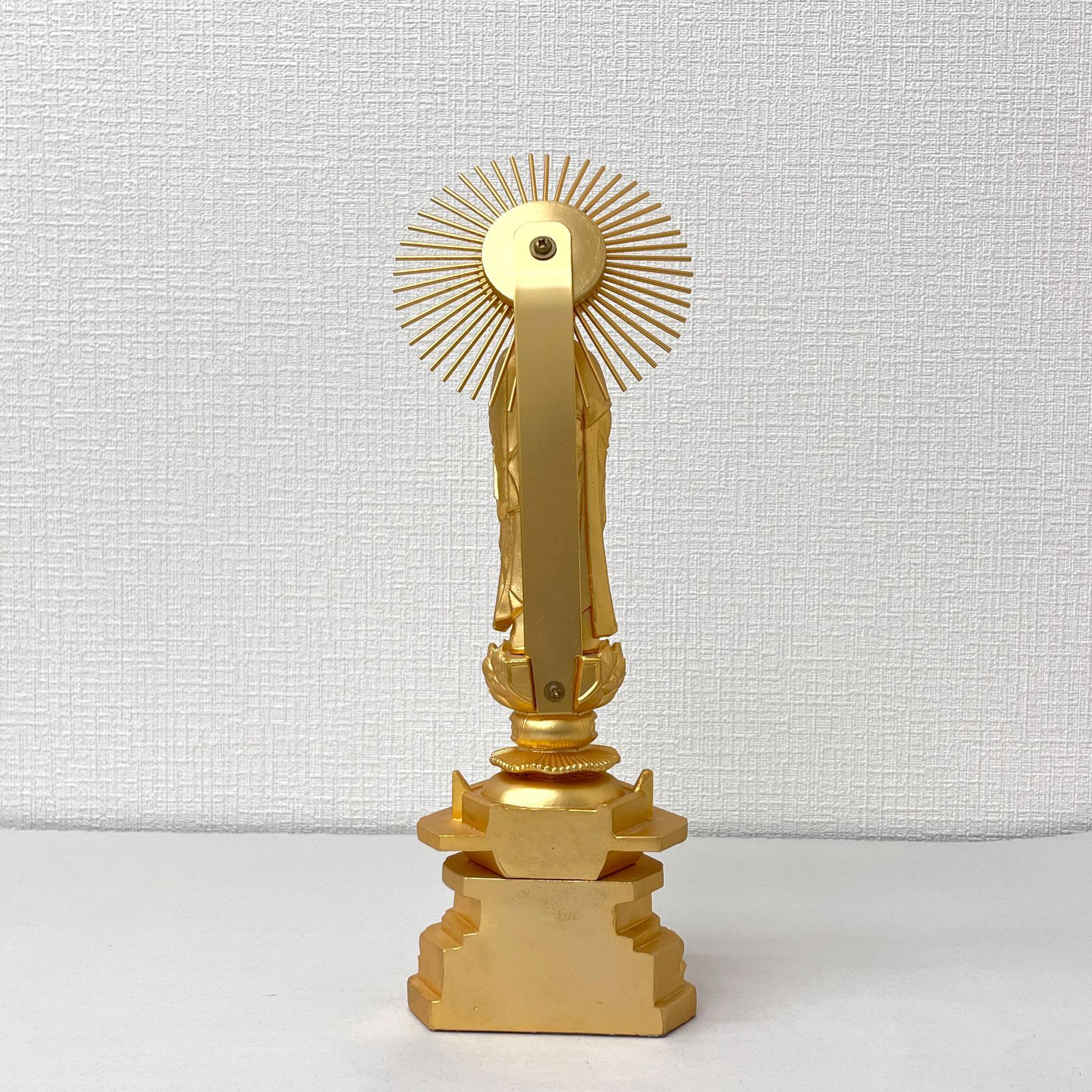 アウトレット】仏像 阿弥陀立像 純金メッキ 東 高さ33cm 合金製 阿弥陀