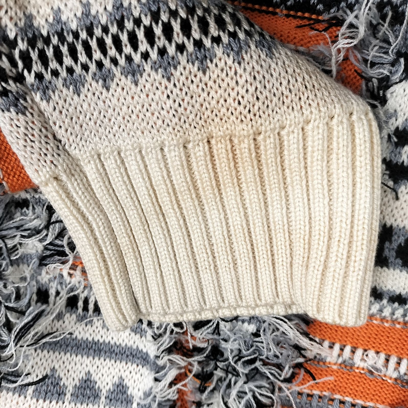 大胆な編み柄✨フリンジ】 DIESEL ディーゼル ニット セーター編み込み