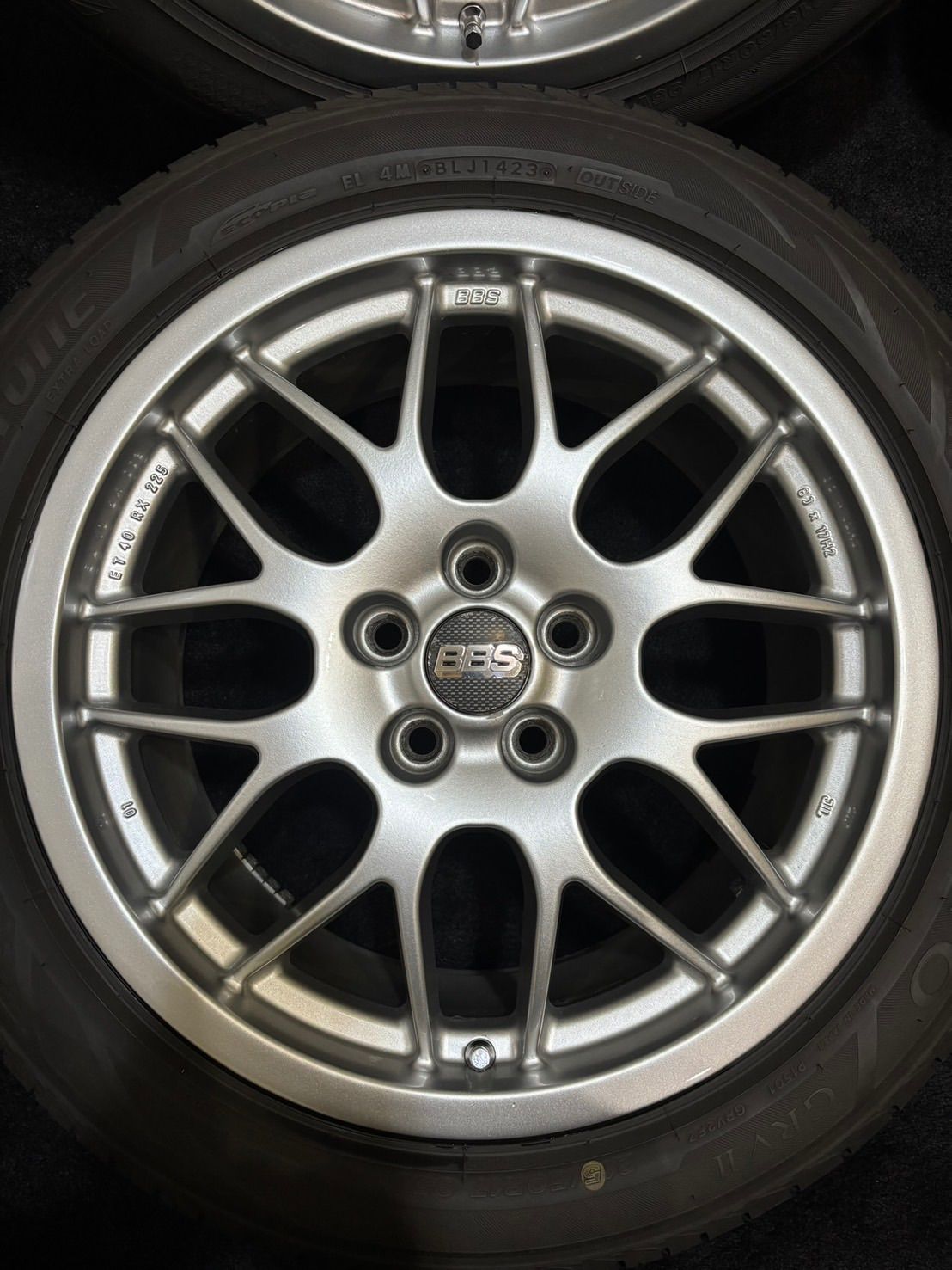 215 50R17 BRIDGESTONE REGNO GRVⅡ 23年製 BBS RX225 17インチ 8J 40 108 5H 夏タイヤ 4本 VOLVO V60 S60 南2-K324 TRITUETUBI_COM