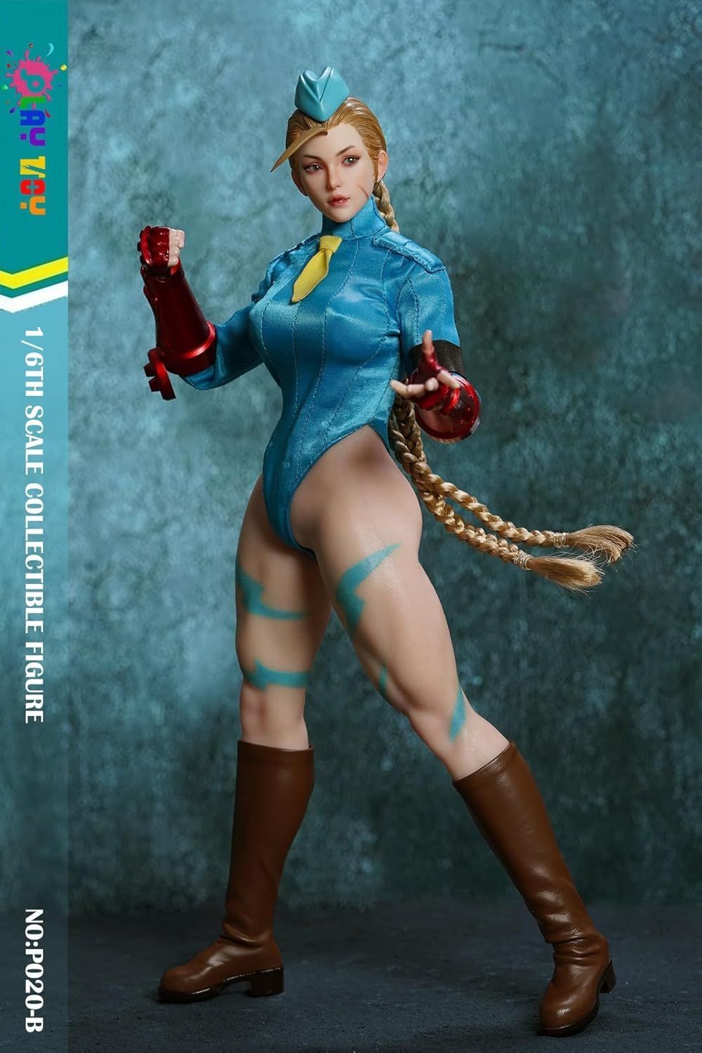 PLAY TOY P020-A　グリーン　キャミィ風　シームレスフィギュア Play Toy Cammy P020-A Green Street Female Fighter 1/6 Figure