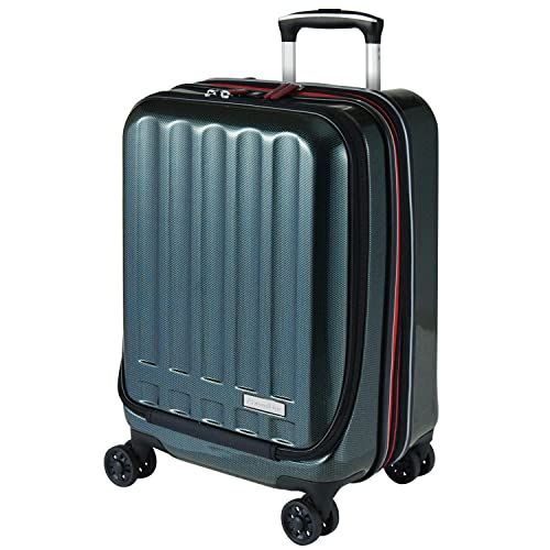 [プラスワン] スーツケース ALPHASKY Sサイズ フロントオープン 39L 54cm 912-48EXP (peacock CARBON)