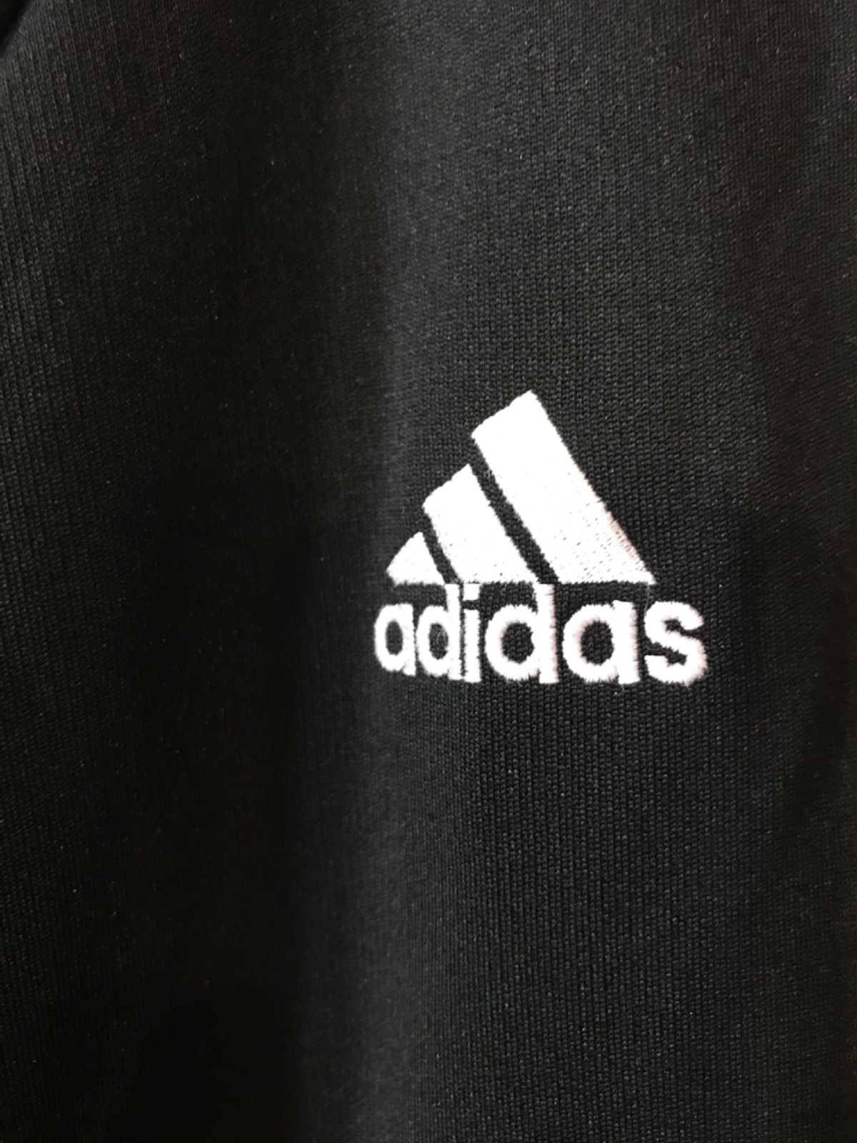 adidas 黒 ジャージジャケット 3本ライン adidas ジャージセット 140センチ ブラック3本ライン - メルカリ