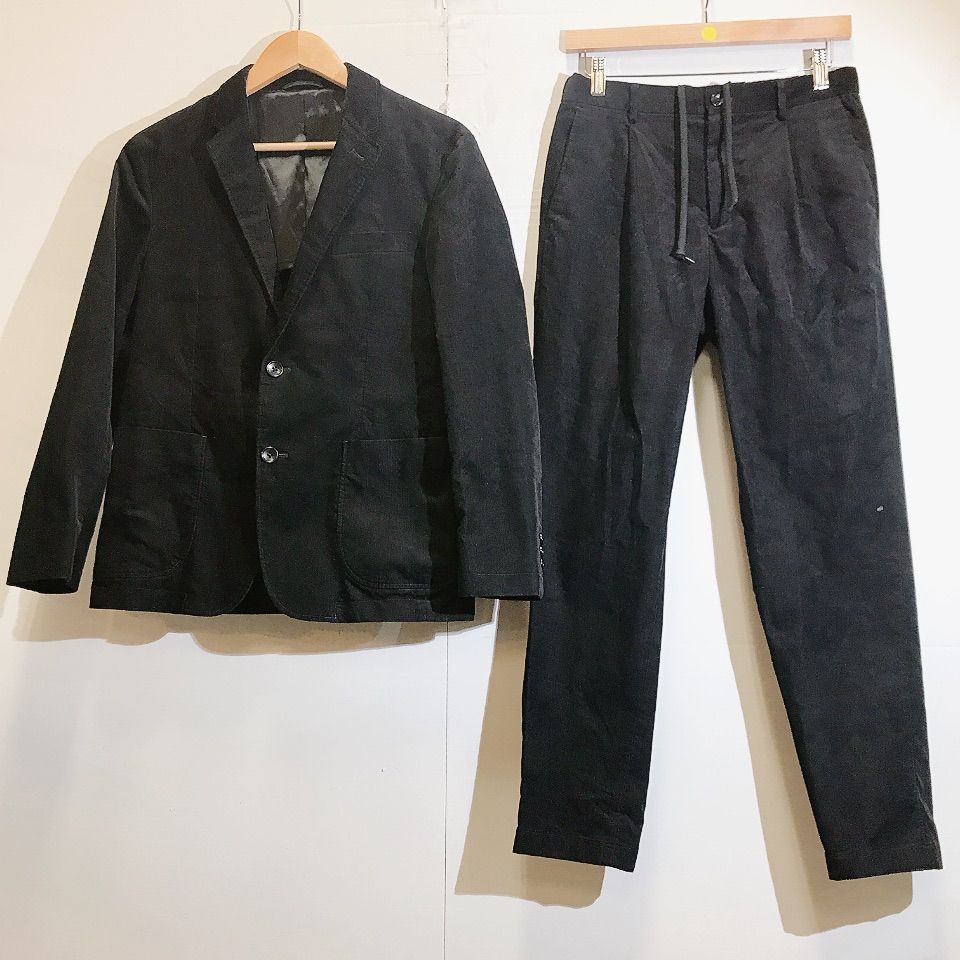 UNITED ARROWS GREEN LABEL RELAXING グリーンレーベルリラクシング セットアップ コーデュロイ ブラック 黒  テーラードジャケット パンツ メンズ Sサイズ - メルカリ